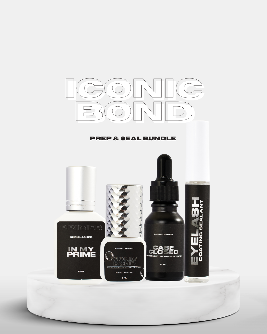Iconic Bond Prep & Seal Bundle | Clear Adhesive + Primer + Sealant + Bonder